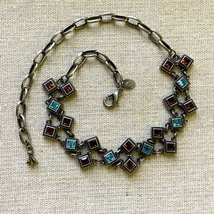 Myka silver tone choker with Swarovski crystals.  Gorgeous!!!